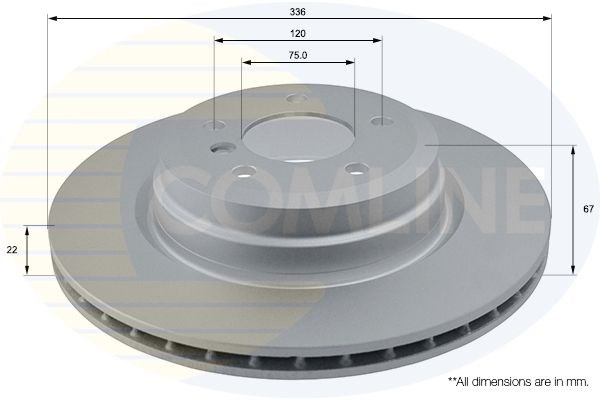 Adc1729v comline - диск гальмівний вентильований з покриттям ADC1729V