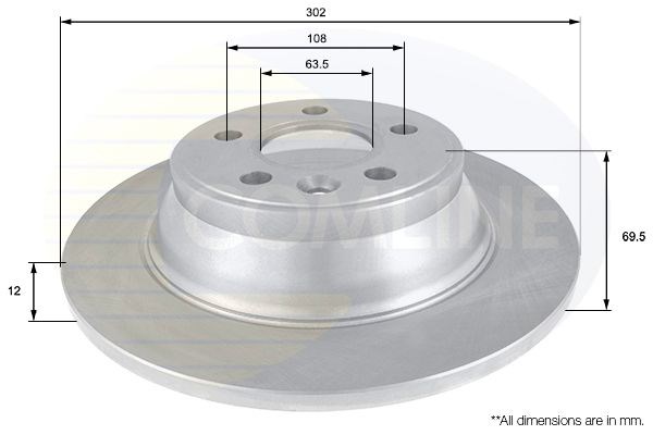Adc1923 comline - диск гальмівний з покриттям ADC1923