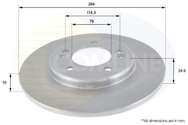 Adc2410 comline - диск гальмівний з покриттям ADC2410