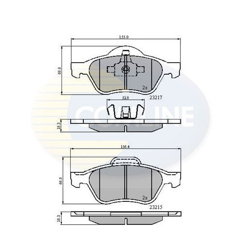 CBP01115 Колодки тормозные передние дисковые купить Житомир