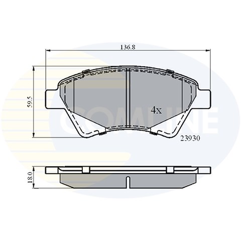 COMLINE CBP01160 Колодки тормозные передние дисковые в наличии Одесса