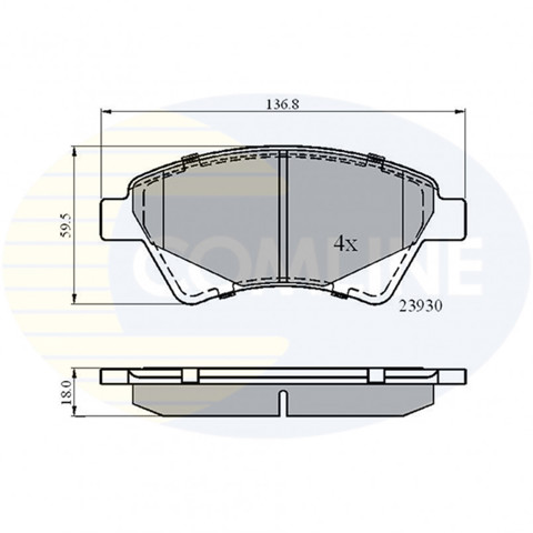 COMLINE CBP01160 Колодки тормозные передние дисковые в наличии Ирпень