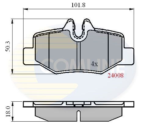 CBP01306 COMLINE Колодки тормозные задние дисковые купить в Житомир