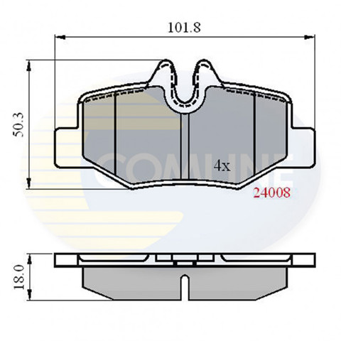 COMLINE CBP01306 Колодки тормозные задние дисковые в наличии Каменское