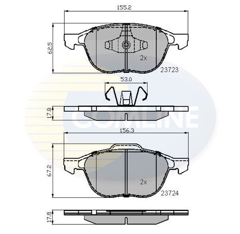 CBP01323 COMLINE Передние тормозные колодки купить в Харьков
