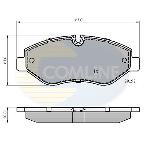 COMLINE CBP01555 Передние тормозные колодки в наличии Одесса