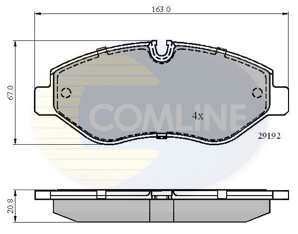 COMLINE CBP01555 Колодки тормозные передние дисковые в наличии Днепр