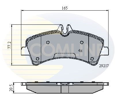 COMLINE CBP01575 Колодки тормозные задние дисковые в наличии Черновцы