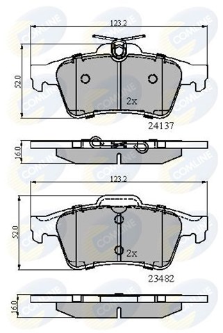 CBP01599 COMLINE Колодки тормозные задние дисковые купить в Черкассы