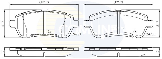 COMLINE CBP01618 Передние тормозные колодки в наличии Ужгород