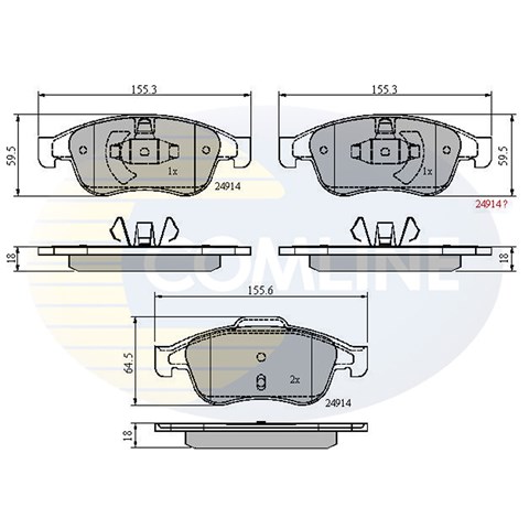 CBP01677 COMLINE Колодки тормозные передние дисковые купить в Харьков