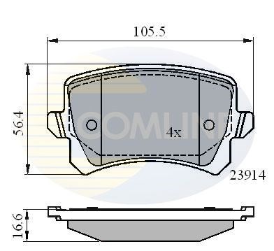 COMLINE CBP01712 Колодки тормозные задние дисковые в наличии Полтава
