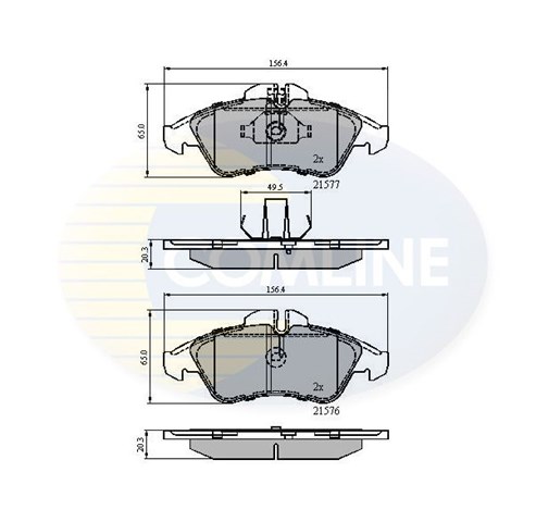 CBP0212 COMLINE Колодки тормозные передние дисковые купить в Львов