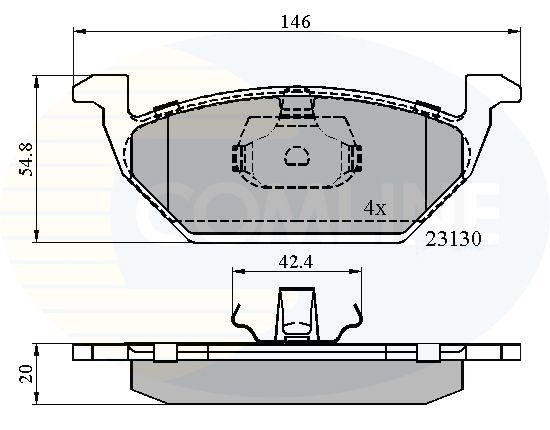 CBP0737 COMLINE Колодки тормозные передние дисковые купить в Ровно