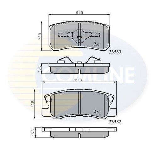 CBP0905 COMLINE Колодки тормозные задние дисковые купить в Ровно
