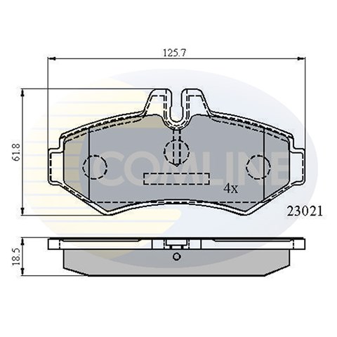 COMLINE CBP0914 Колодки тормозные задние дисковые в наличии Тернополь