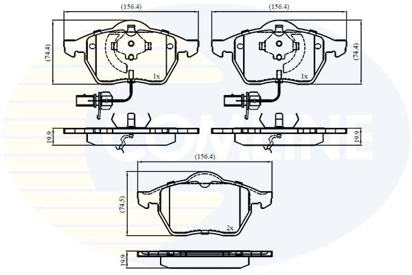 CBP11025 COMLINE Колодки тормозные передние дисковые купить в Ужгород