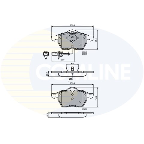 COMLINE CBP11025 Передние тормозные колодки в наличии Сумы