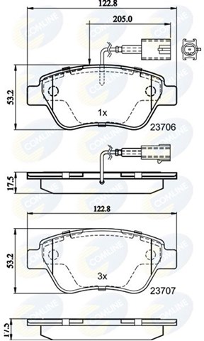 COMLINE CBP11037 Передние тормозные колодки в наличии Тернополь