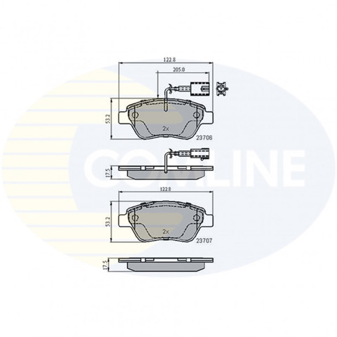 CBP11037 COMLINE Колодки тормозные передние дисковые купить в Ирпень