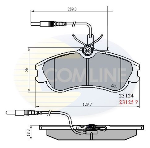 COMLINE CBP1174 Колодки тормозные передние дисковые в наличии Киев