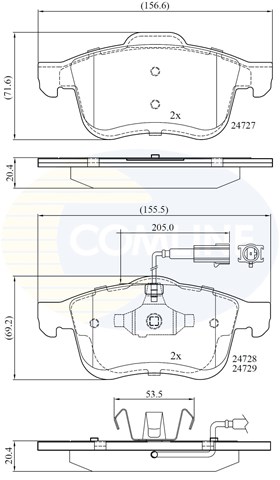 COMLINE CBP12032 Колодки тормозные передние дисковые в наличии Ирпень