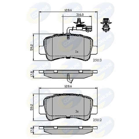 CBP12105 COMLINE Задние тормозные колодки купить в Ровно