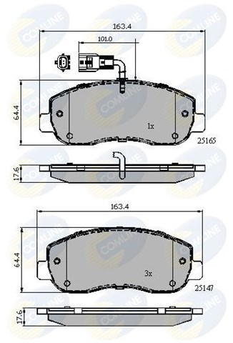 CBP12106 COMLINE Колодки тормозные передние дисковые купить в Житомир