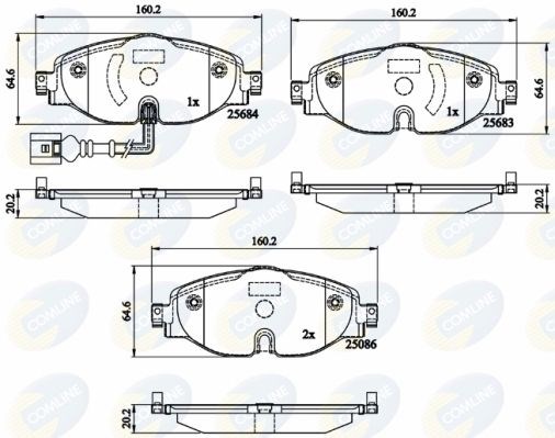 CBP12158 COMLINE Передние тормозные колодки купить в Украина