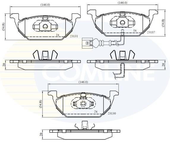 COMLINE CBP1851 Колодки тормозные передние дисковые в наличии Львов
