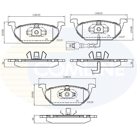 CBP1851 COMLINE Колодки тормозные передние дисковые купить в Чернигов