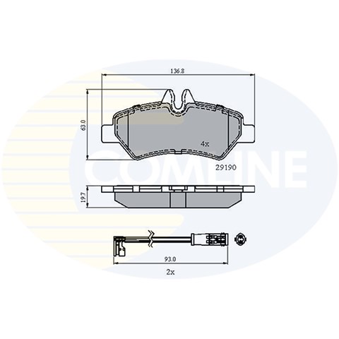 CBP21556 COMLINE Задние тормозные колодки купить в Запорожье