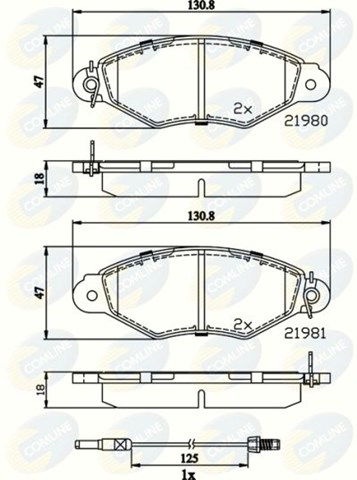 CBP2485 COMLINE Колодки тормозные передние дисковые купить в Ирпень