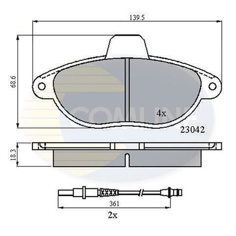 COMLINE CBP2714 Передние тормозные колодки в наличии Хмельницкий