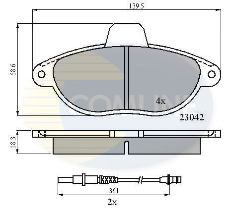 COMLINE CBP2714 Колодки тормозные передние дисковые в наличии Хмельницкий