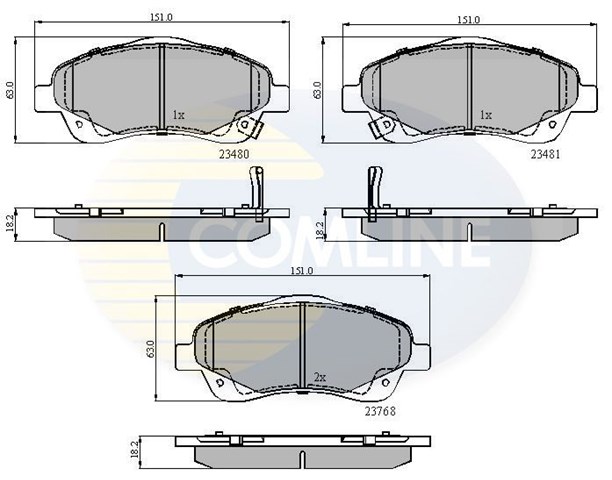 COMLINE CBP31140 Передние тормозные колодки в наличии Ужгород