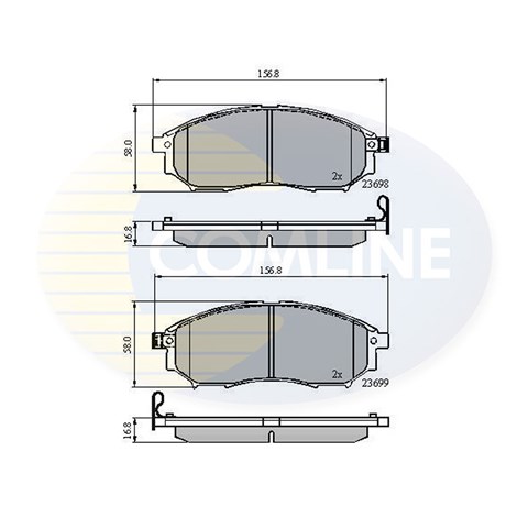 CBP31524 COMLINE Колодки тормозные передние дисковые купить в Киев