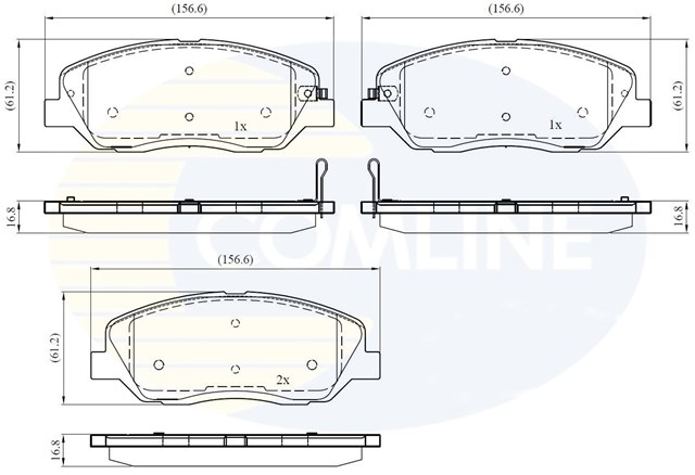 CBP31676 COMLINE Передние тормозные колодки купить в Черкассы