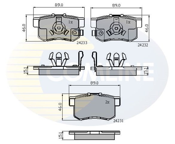 CBP31736 COMLINE Колодки тормозные задние дисковые купить в Полтава