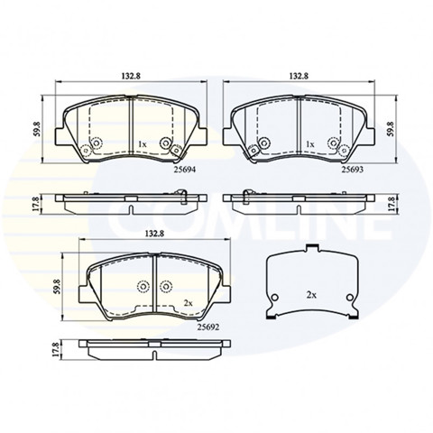 COMLINE CBP32152 Колодки тормозные передние дисковые в наличии Запорожье