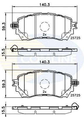 COMLINE CBP32237 Колодки тормозные передние дисковые в наличии Запорожье