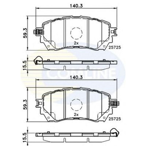 CBP32237 COMLINE Колодки тормозные передние дисковые купить в Павлоград