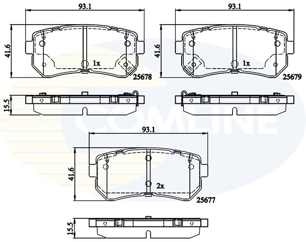 CBP32276 COMLINE Колодки тормозные задние дисковые купить в Одесса