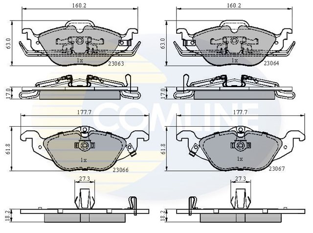 CBP3584 COMLINE Колодки тормозные передние дисковые купить в Каменское
