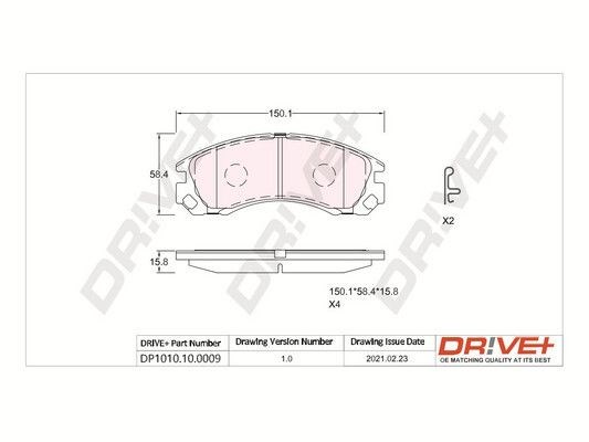 DR!VE+ DP1010100009 Передние тормозные колодки в наличии Ровно