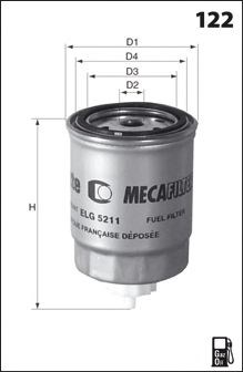 MECAFILTER ELG5518 Фильтр топливный в наличии Кривой Рог