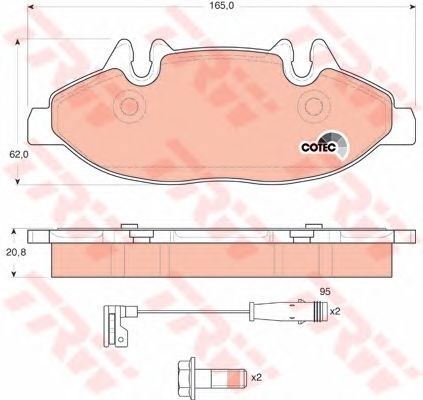 TRW GDB1600 Колодки тормозные передние дисковые в наличии Сумы