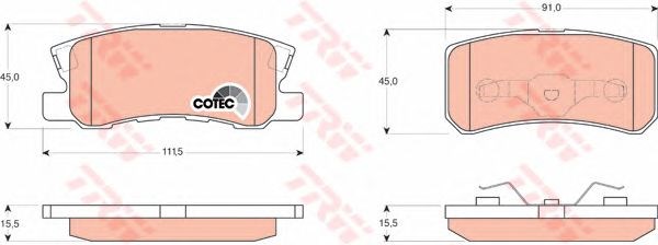 GDB3247 Колодки тормозные задние дисковые купить Запорожье