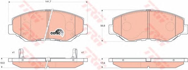 TRW GDB3325 Передние тормозные колодки в наличии Ровно