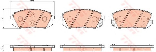 TRW GDB3530 Колодки тормозные передние дисковые в наличии Каменское